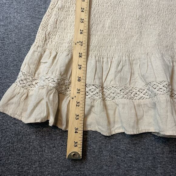 Sincerely Jules Dress Womens Small Smocked Cottagecore Boho Peasant Western Mini - Picture 7 of 7